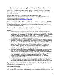 A Double Machine Learning Trend Model for Citizen Science Data