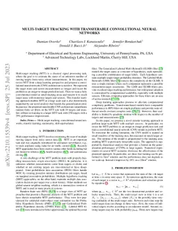 Multi-Target Tracking with Transferable Convolutional Neural Networks