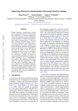 Improving abstractive summarization with energy-based re-ranking