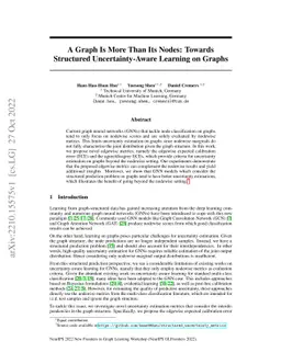 A Graph Is More Than Its Nodes: Towards Structured Uncertainty-Aware
  Learning on Graphs