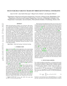 Multi-task Bias-Variance Trade-off Through Functional Constraints