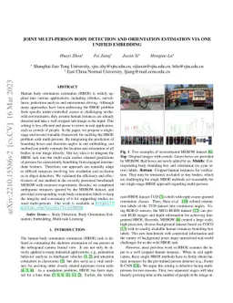 Joint Multi-Person Body Detection and Orientation Estimation via One
  Unified Embedding