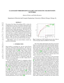 Class Based Thresholding in Early Exit Semantic Segmentation Networks