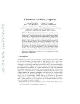 Clustered Archimax Copulas