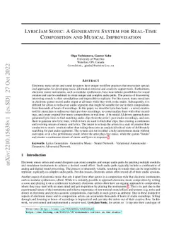 LyricJam Sonic: A Generative System for Real-Time Composition and
  Musical Improvisation