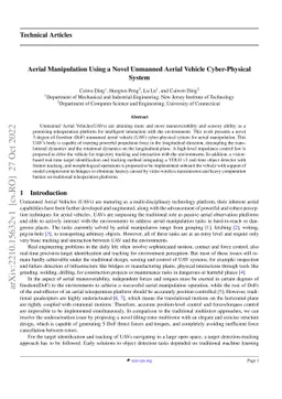 Aerial Manipulation Using a Novel Unmanned Aerial Vehicle Cyber-Physical
  System