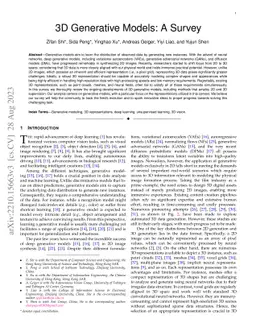 Deep Generative Models on 3D Representations: A Survey