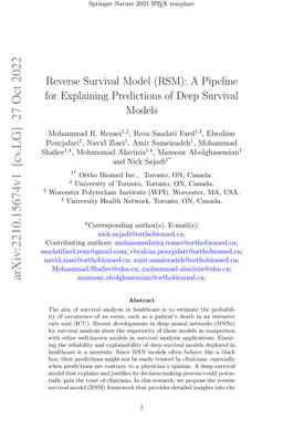 Reverse Survival Model (RSM): A Pipeline for Explaining Predictions of
  Deep Survival Models