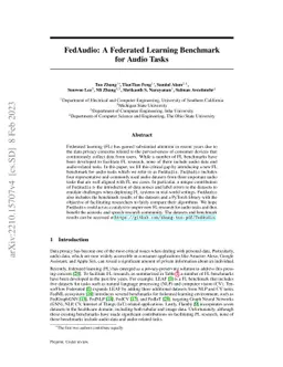 FedAudio: A Federated Learning Benchmark for Audio Tasks