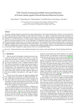TAD: Transfer Learning-based Multi-Adversarial Detection of Evasion
  Attacks against Network Intrusion Detection Systems