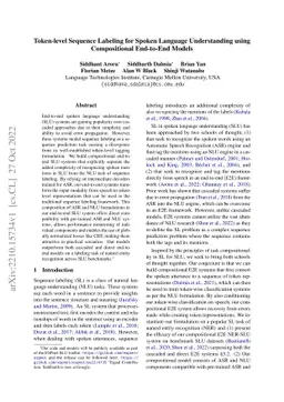 Token-level Sequence Labeling for Spoken Language Understanding using
  Compositional End-to-End Models