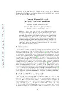 Beyond Homophily with Graph Echo State Networks
