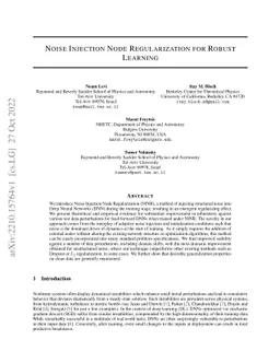 Noise Injection Node Regularization for Robust Learning