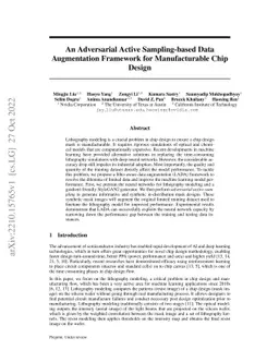 An Adversarial Active Sampling-based Data Augmentation Framework for
  Manufacturable Chip Design