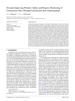 Towards Improving Workers' Safety and Progress Monitoring of
  Construction Sites Through Construction Site Understanding