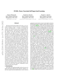 FUSSL: Fuzzy Uncertain Self Supervised Learning