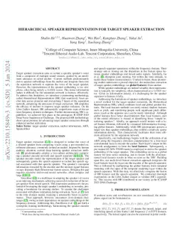 Hierarchical speaker representation for target speaker extraction