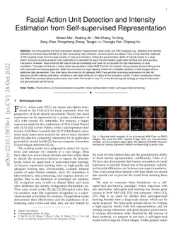 Facial Action Unit Detection and Intensity Estimation from
  Self-supervised Representation