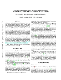 Nonparallel High-Quality Audio Super Resolution with Domain Adaptation
  and Resampling CycleGANs