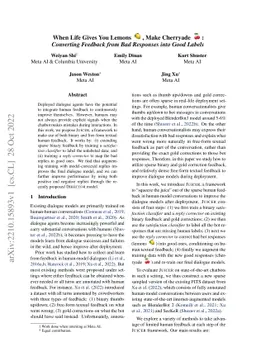 When Life Gives You Lemons, Make Cherryade: Converting Feedback from Bad
  Responses into Good Labels