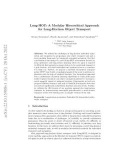 Long-HOT: A Modular Hierarchical Approach for Long-Horizon Object
  Transport