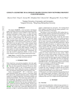 GeoGCN: Geometric Dual-domain Graph Convolution Network for Point Cloud
  Denoising