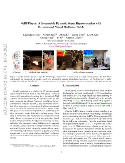 NeRFPlayer: A Streamable Dynamic Scene Representation with Decomposed
  Neural Radiance Fields