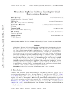 Generalized Laplacian Positional Encoding for Graph Representation
  Learning