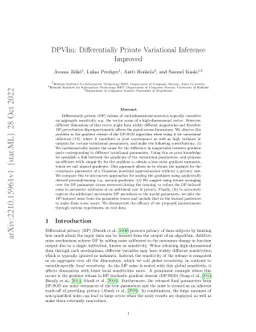 DPVIm: Differentially Private Variational Inference Improved