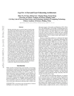 LegoNet: A Fast and Exact Unlearning Architecture