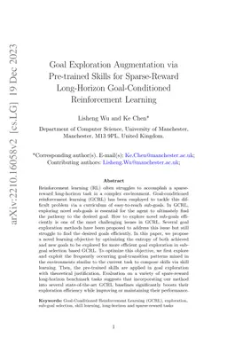 Goal Exploration Augmentation via Pre-trained Skills for Sparse-Reward
  Long-Horizon Goal-Conditioned Reinforcement Learning
