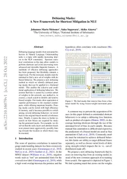 Debiasing Masks: A New Framework for Shortcut Mitigation in NLU