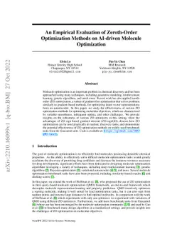An Empirical Evaluation of Zeroth-Order Optimization Methods on
  AI-driven Molecule Optimization