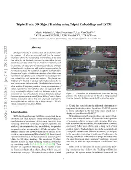 TripletTrack: 3D Object Tracking using Triplet Embeddings and LSTM