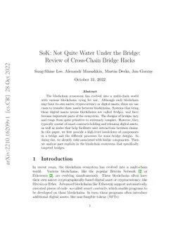 SoK: Not Quite Water Under the Bridge: Review of Cross-Chain Bridge
  Hacks