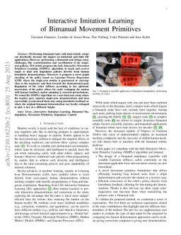 Interactive Imitation Learning of Bimanual Movement Primitives