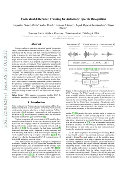 Contextual-Utterance Training for Automatic Speech Recognition