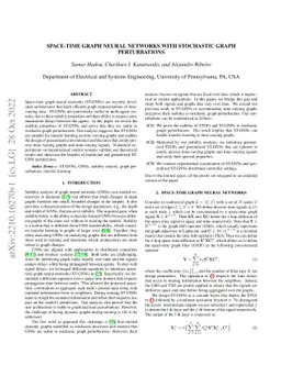Space-Time Graph Neural Networks with Stochastic Graph Perturbations