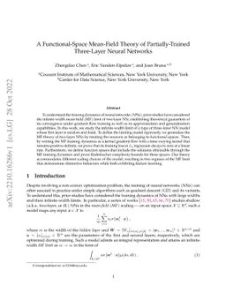 A Functional-Space Mean-Field Theory of Partially-Trained Three-Layer
  Neural Networks