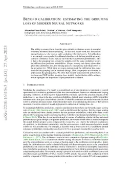 Beyond calibration: estimating the grouping loss of modern neural
  networks