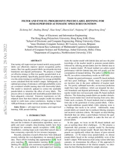 Filter and evolve: progressive pseudo label refining for semi-supervised
  automatic speech recognition