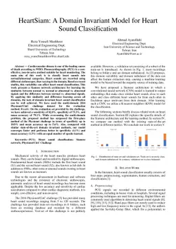 HeartSiam: A Domain Invariant Model for Heart Sound Classification