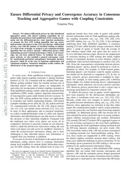 Ensure Differential Privacy and Convergence Accuracy in Consensus
  Tracking and Aggregative Games with Coupling Constraints