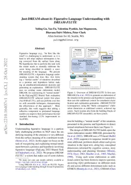 Just-DREAM-about-it: Figurative Language Understanding with DREAM-FLUTE
