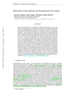 Machine Unlearning of Federated Clusters