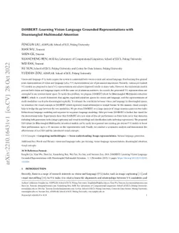 DiMBERT: Learning Vision-Language Grounded Representations with
  Disentangled Multimodal-Attention