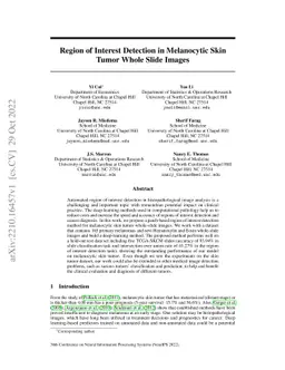 Region of Interest Detection in Melanocytic Skin Tumor Whole Slide
  Images