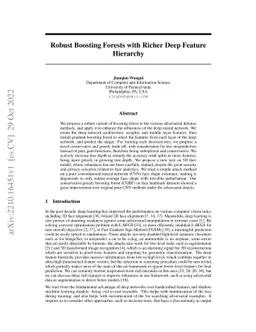 Robust Boosting Forests with Richer Deep Feature Hierarchy