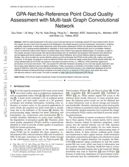 GPA-Net:No-Reference Point Cloud Quality Assessment with Multi-task
  Graph Convolutional Network