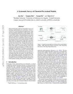 A Systematic Survey of Chemical Pre-trained Models